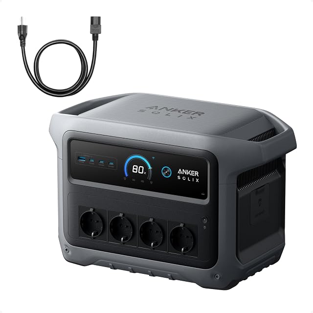Anker SOLIX C1000 Gen 2 Powerstation mit neun Anschlüssen an der Frontblende
