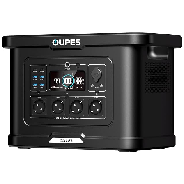 OUPES Exodus 2400 Powerstation mit vier Netzsteckdosen und einem Tragegriff